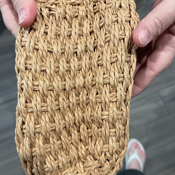 Straw Drawstring Mini Bucket Handbag - Picture 4 of 7